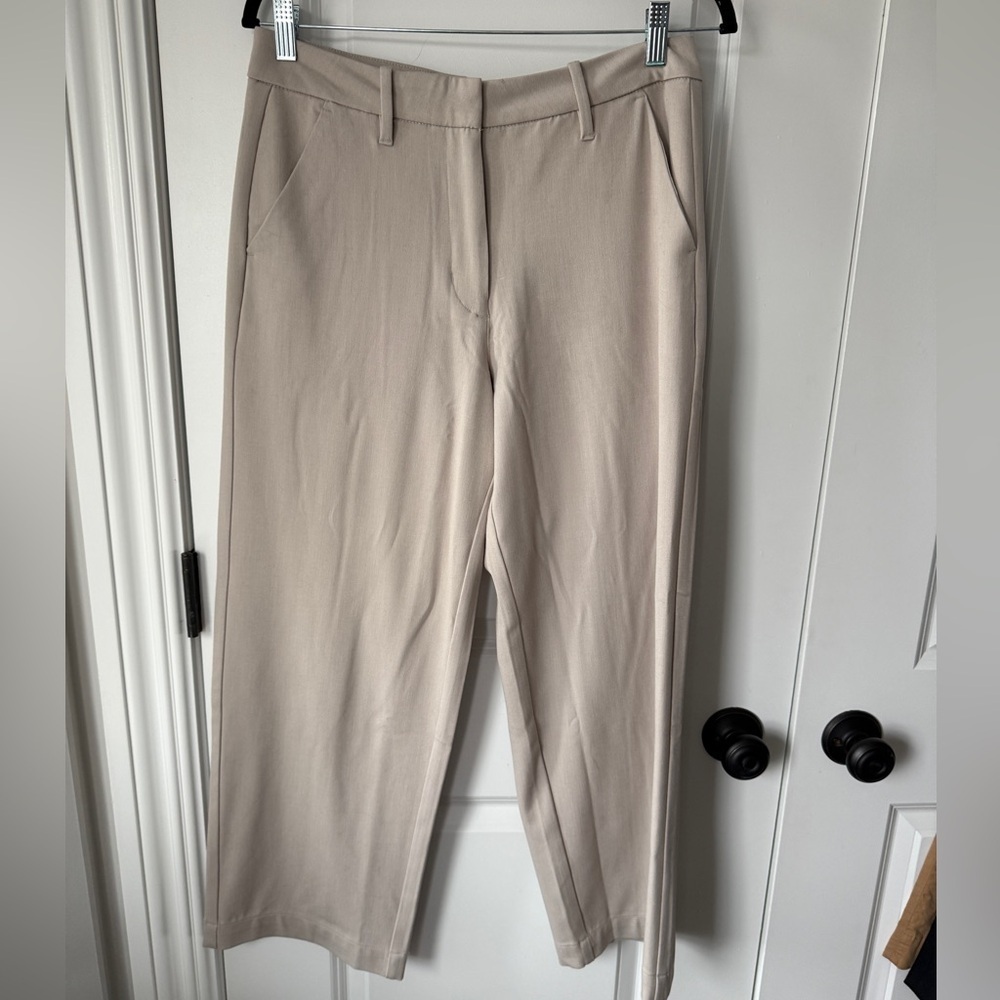 American Eagle Outfitters Cream stovepipe Trousers